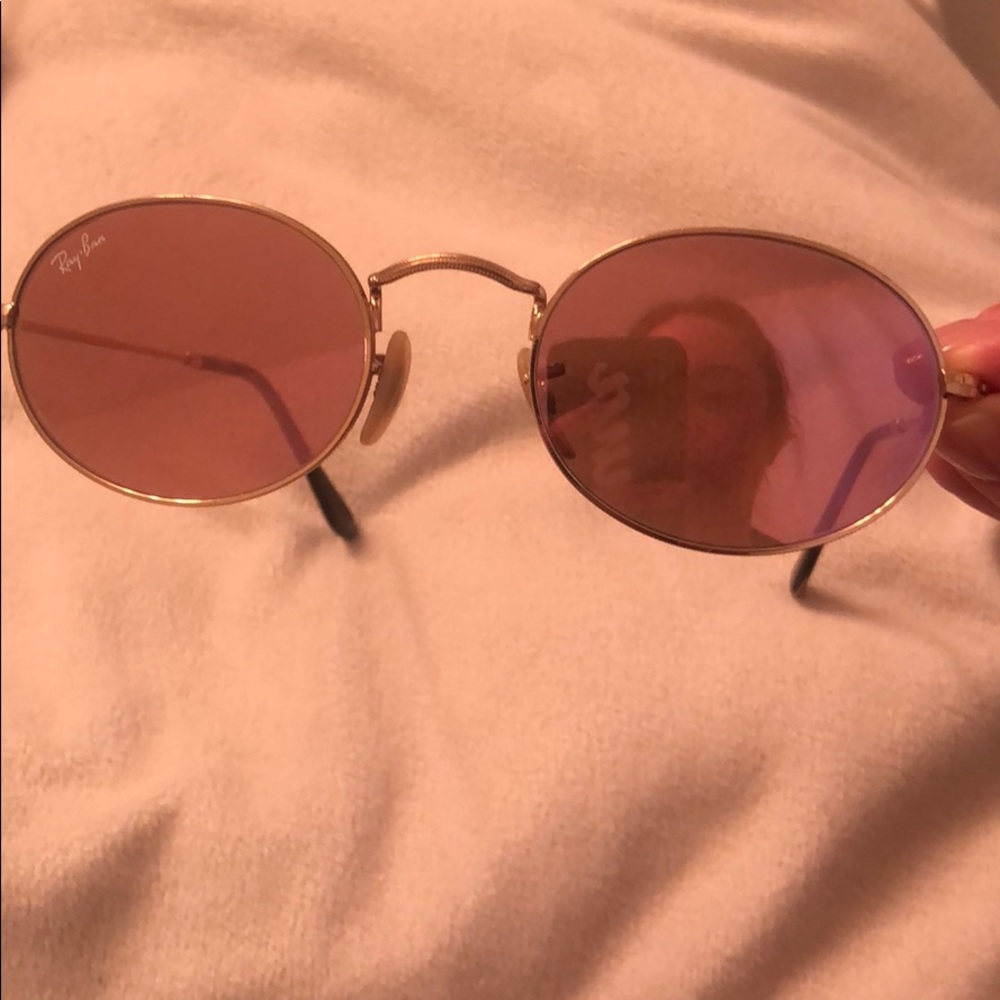 AUTHENTIC oval pink RayBans